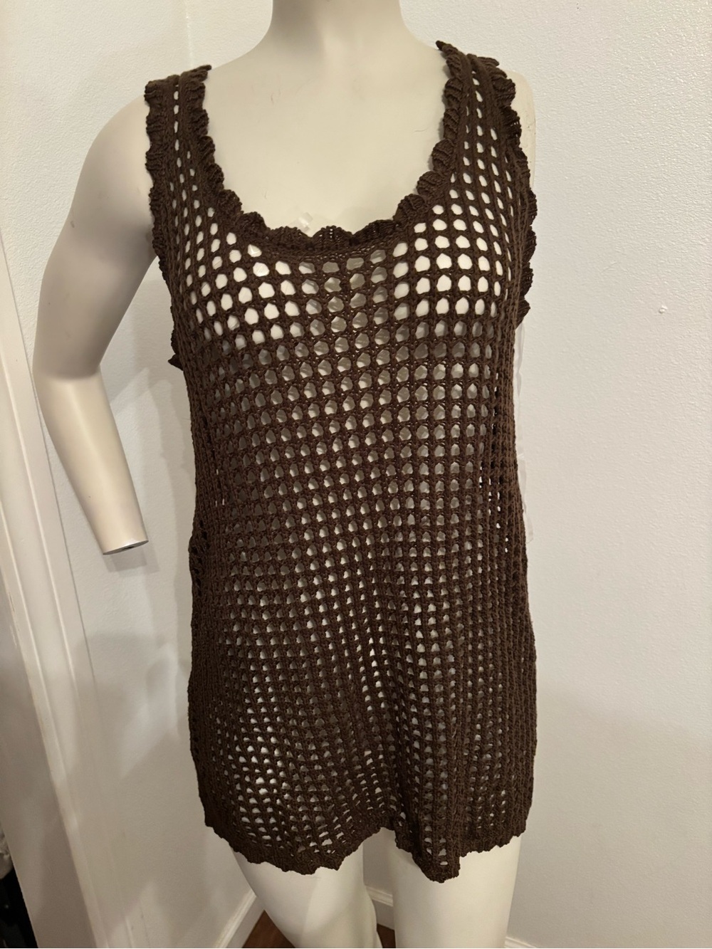 Wild Fable crochet tank dress / cover up S NWT